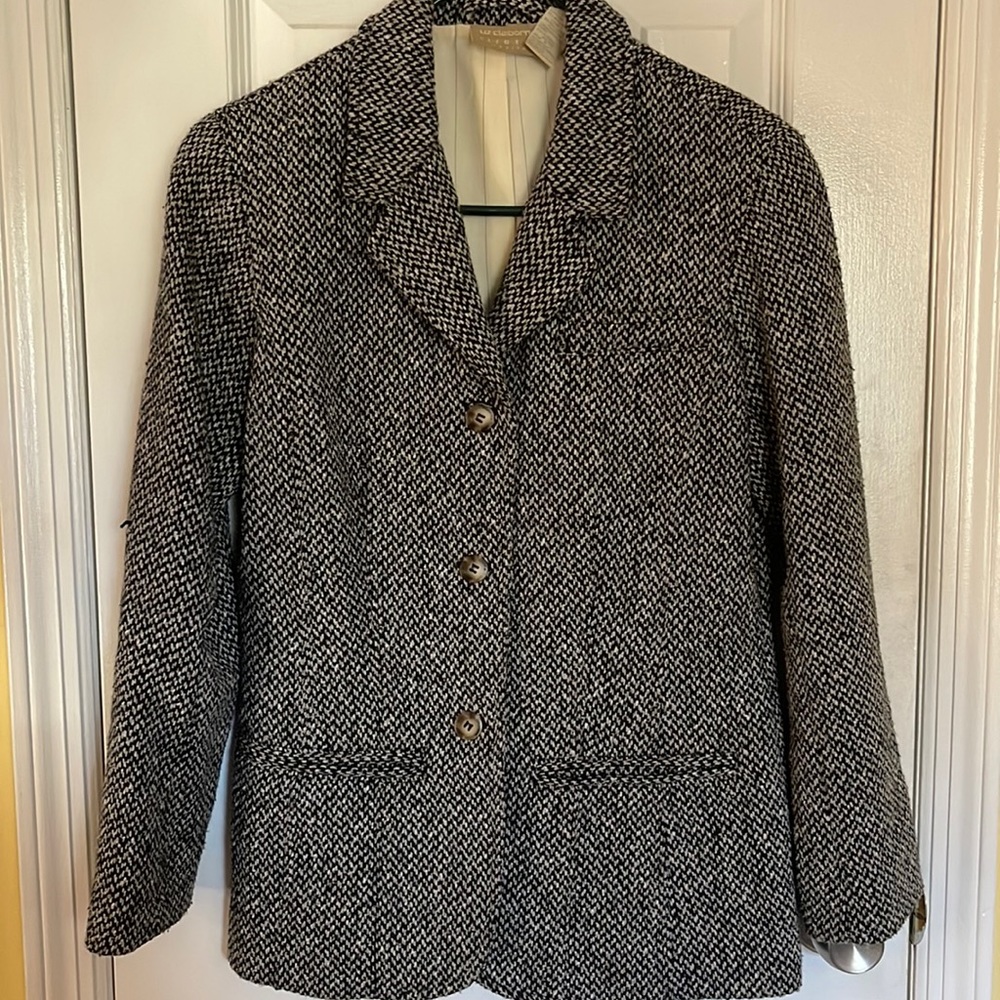 Petite Women’s Tweed Wool Blazer. Liz Claiborne Petite